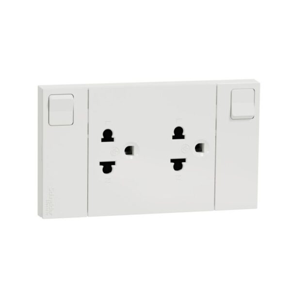 Ổ cắm đôi 3 chấu Schneider M3T_SIS_WE