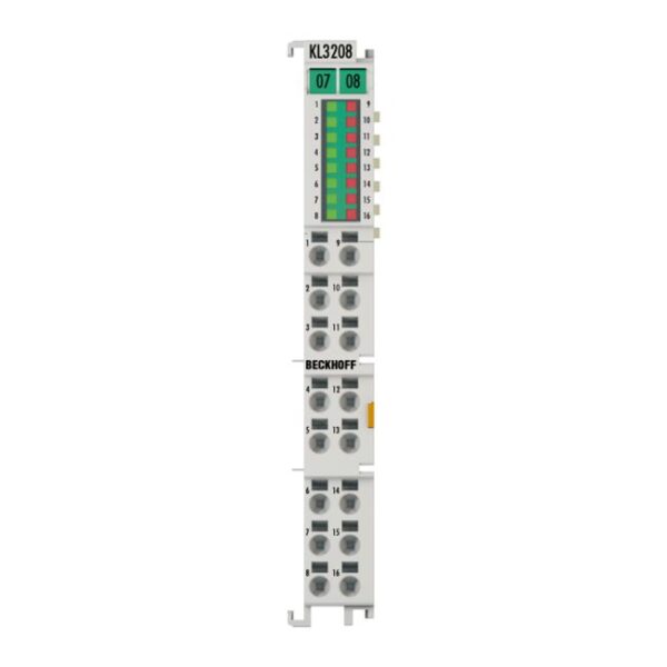 Cầu nối tín hiệu tương tự ngõ vào Beckhoff KL3208-0010