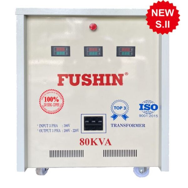 Biến áp tự ngẫu 3 Pha 380V ra 220V 80KVA (Dây Đồng)