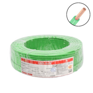 Dây điện 1 lõi Cadisun VCSF-1×0.5mm2–300V, 500V (Xanh lá)