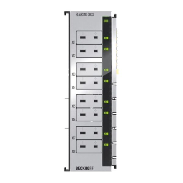 ELM3348-0003 | EtherCAT Terminal, 8-channel analog input, temperature, thermocouple, 24 bit, high-precision, 1 ksps, Mini-TC universal