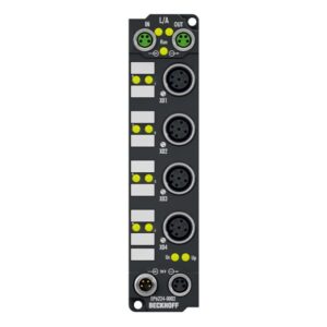 EP6224-0002 | EtherCAT Box, 4-channel communication interface + 4-channel digital input, IO-Link, master, Class A, M12