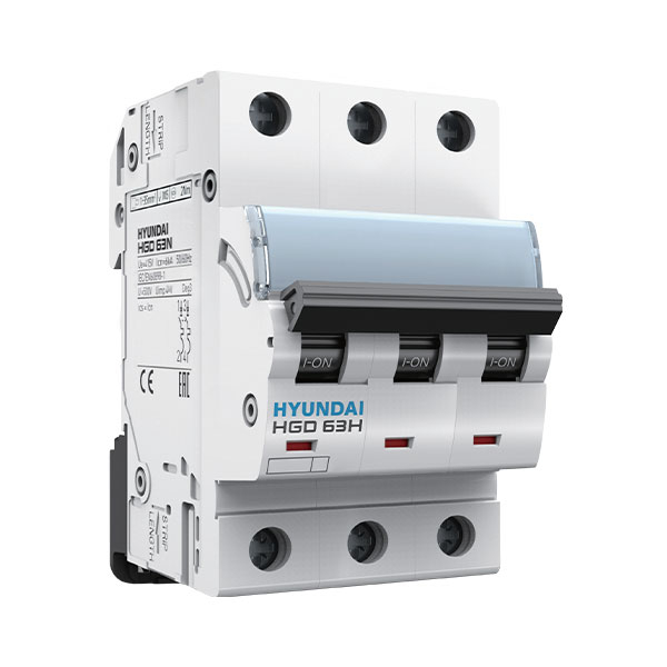 MCB Hyundai HGD63H 3P 6A 10kA