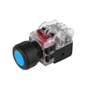 Nút nhấn nhả Hanyoung MRF-KM1A 25mm 1NO+1NC màu Xanh dương