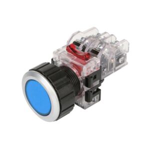 Nút nhấn nhả Hanyoung MRF-NM1A 25mm 1NO+1NC màu Xanh dương