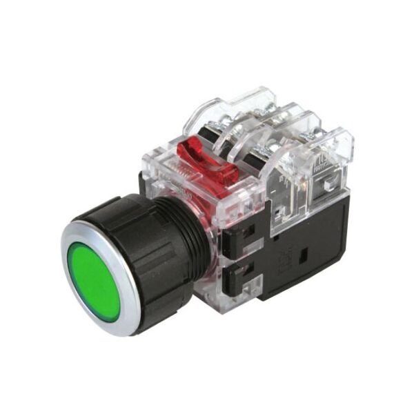 Nút nhấn giữ Hanyoung MRX-RA1D0G 22mm đèn Xanh lá 12-24V