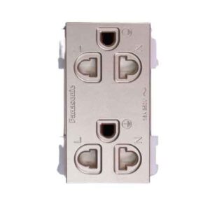 Ổ cắm đôi có màn che và dây nối đất Panasonic WEV1582-7MYZ
