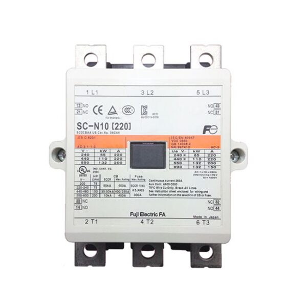 Contactor Fuji SC-N10 220V 220A 110kW 2NO+2NC