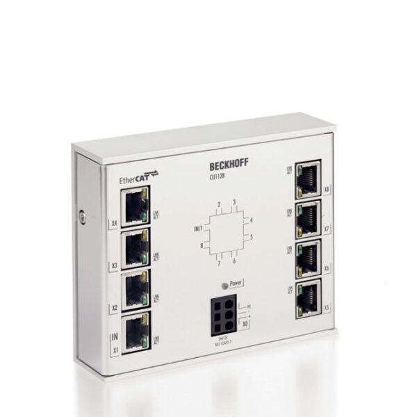 CU1128 | Infrastructure, 8-port junction, EtherCAT, 100 Mbit/s, 24 V DC, RJ45