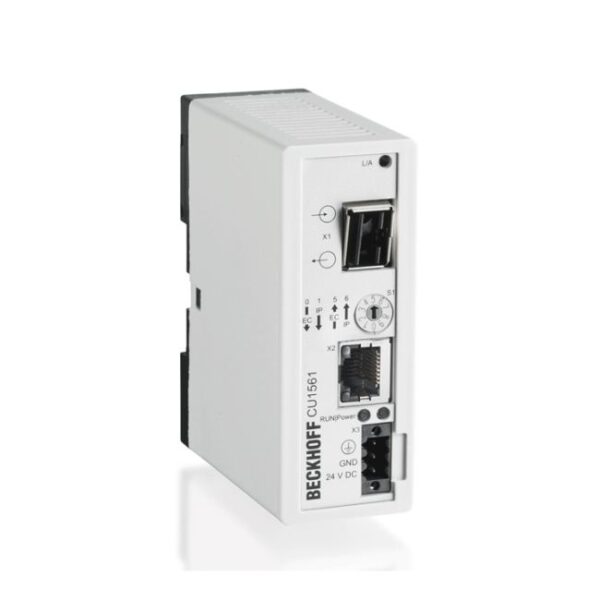 CU1561 | Infrastructure, media converter, Ethernet/EtherCAT, 100 Mbit/s, 24 V DC, LWL POF