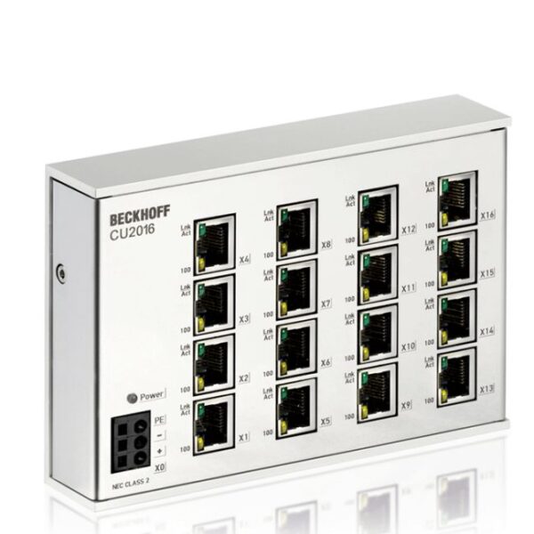 CU2016 | Infrastructure, 16-port switch, Ethernet, 100 Mbit/s, 24 V DC, RJ45