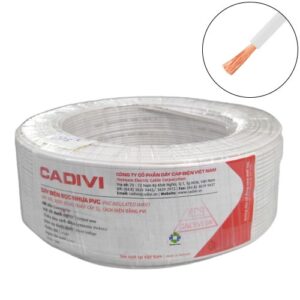 Dây điện đơn mềm Cadivi VCm-25 mm2 (Trắng) – 0.6/1KV