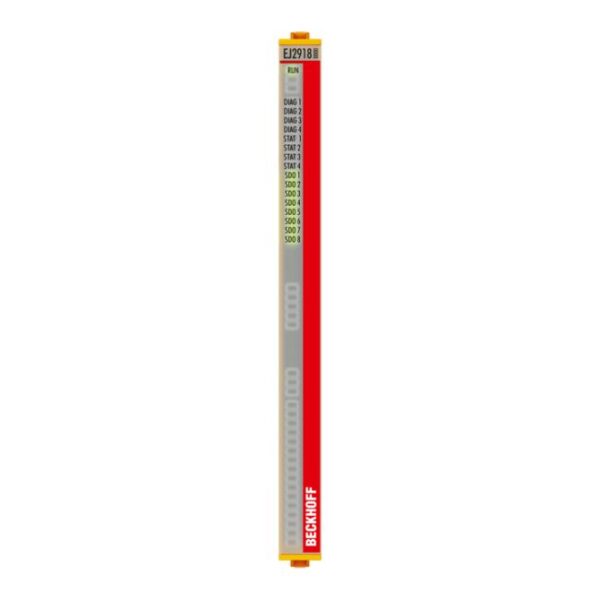 EJ2918 | EtherCAT plug-in module, 8-channel digital output, 24 V DC, 0.5 A, TwinSAFE, TwinSAFE Logic