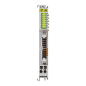 EL1852 | EtherCAT Terminal, 8-channel digital input + 8-channel digital output, 24 V DC, 3 ms, 0.5 A, flat-ribbon cable