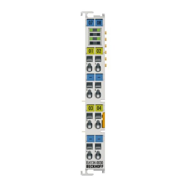 EL4134-0030 | EtherCAT Terminal, 4-channel analog output, voltage, ±10 V, 16 bit, externally calibrated