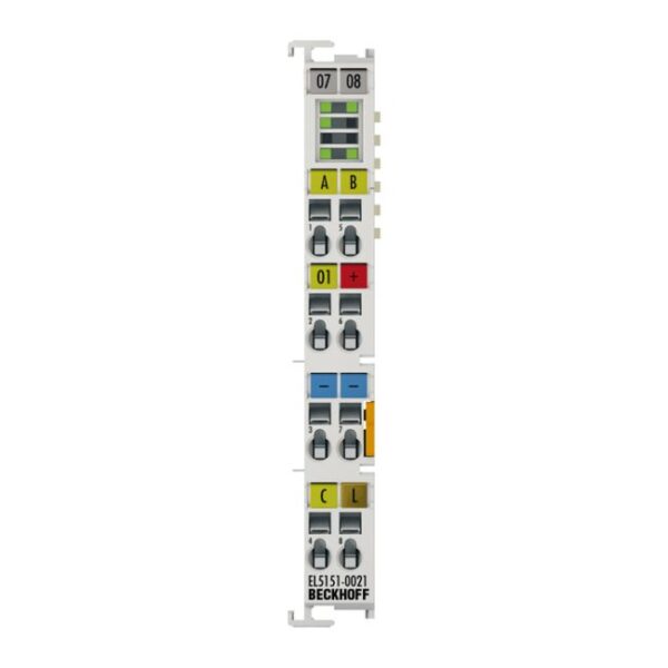 EL5151-0021 | EtherCAT Terminal, 1-channel encoder interface, incremental, 24 V DC HTL, 100 kHz, with 1 x digital output 24 V DC