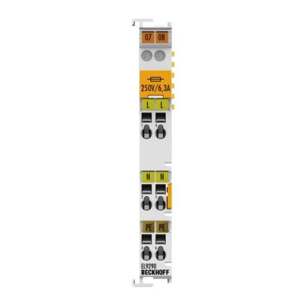 EL9290 | Potential supply terminal, for voltages up to 230 V AC, with fuse