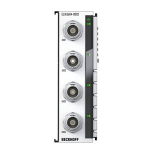 ELM3604-0002 | EtherCAT Terminal, 4-channel analog input, IEPE/accelerometer, 24 bit, 20 ksps, BNC