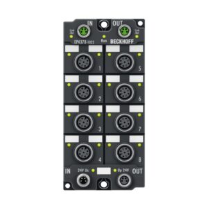EP4378-1022 | EtherCAT Box, 4-channel analog input + 4-channel analog output, multi-function, ±10 V, 0/4…20 mA, 16 bit, single-ended, M12