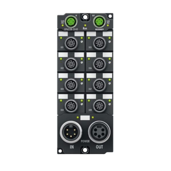 EP6228-3142 | EtherCAT Box, 8-channel communication interface + 4-channel digital input, IO-Link, master, Class A, Class B, M12