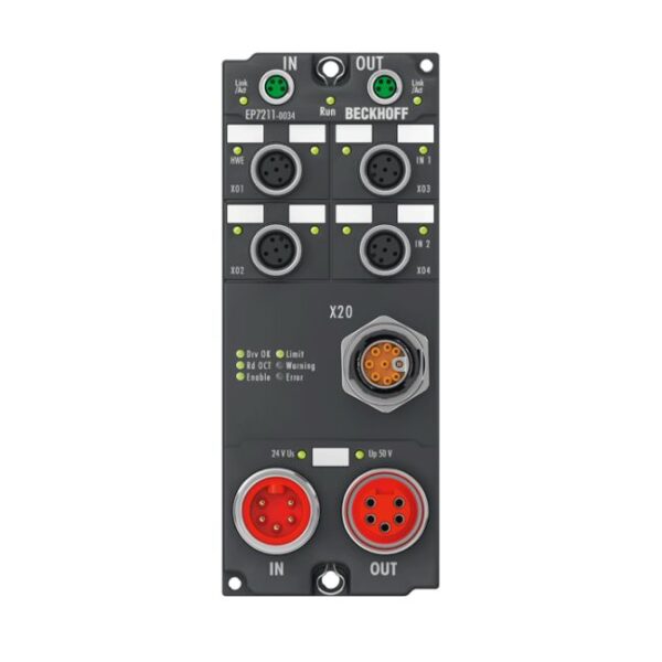 EP7211-0034 | EtherCAT Box, 1-channel motion interface, servomotor, 48 V DC, 4.5 A, OCT, suitable for STO applications