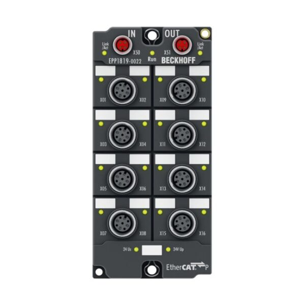 EPP1819-0022 | EtherCAT P Box, 16-channel digital input, 24 V DC, 10 µs, M12