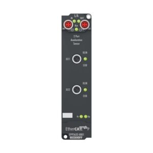 EPP3632-0001 | EtherCAT P Box, 2-channel analog input, IEPE/accelerometer, 16 bit, 50 ksps, M8