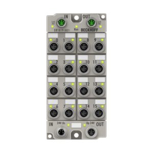 ER1819-0021 | EtherCAT Box, 16-channel digital input, 24 V DC, 10 µs, M8, zinc die-cast