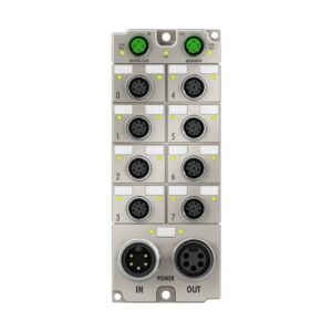 ER2028-1032 | EtherCAT Box, 8-channel digital output, 24 V DC, 2 A, M12, zinc die-cast