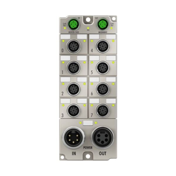 ER2028-1032 | EtherCAT Box, 8-channel digital output, 24 V DC, 2 A, M12, zinc die-cast