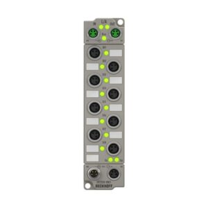 ER2338-0001 | EtherCAT Box, 8-channel digital combi, 24 V DC, 10 µs, 0.5 A, M8, zinc die-cast