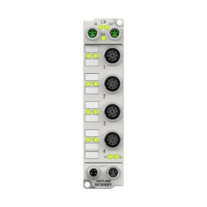 ER3174-0002 | EtherCAT Box, 4-channel analog input, multi-function, ±10 V, 0/4…20 mA, 16 bit, differential, M12, zinc die-cast