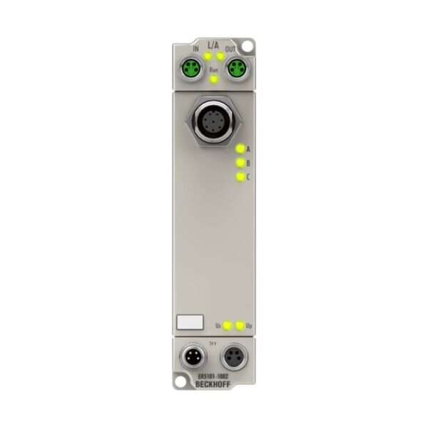 ER5101-1002 | EtherCAT Box, 1-channel encoder interface, incremental, 5 V DC (DIFF RS422, TTL), 1 MHz, M12, sensor supply 24 V DC, zinc die-cast
