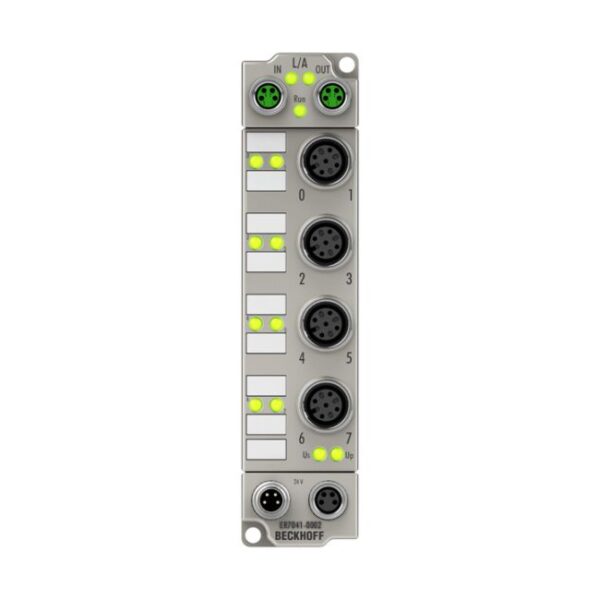 ER7041-0002 | EtherCAT Box, 1-channel motion interface, stepper motor, 48 V DC, 5 A, M12, with incremental encoder, zinc die-cast