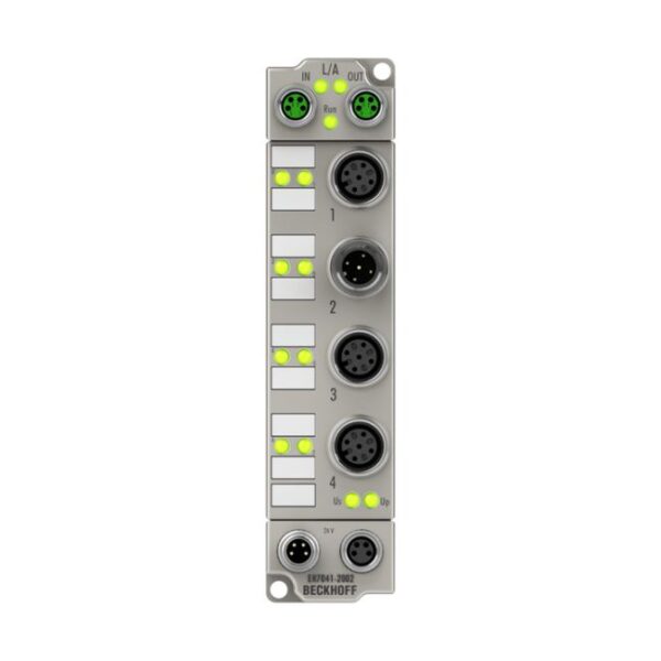 ER7041-2002 | EtherCAT Box, 1-channel motion interface, stepper motor, 48 V DC, 5 A, M12, with incremental encoder, zinc die-cast
