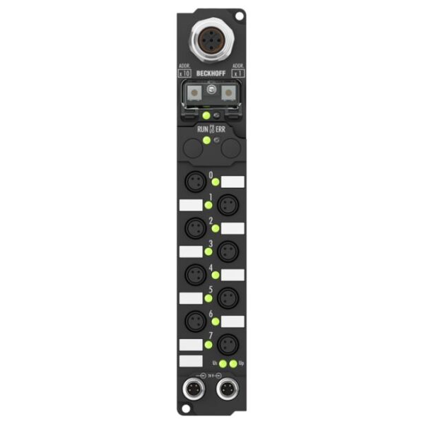 IP2040-B730 | Fieldbus Box, 8-channel digital output, Modbus, 24 V DC, 2 A (? 12 A), Ø8