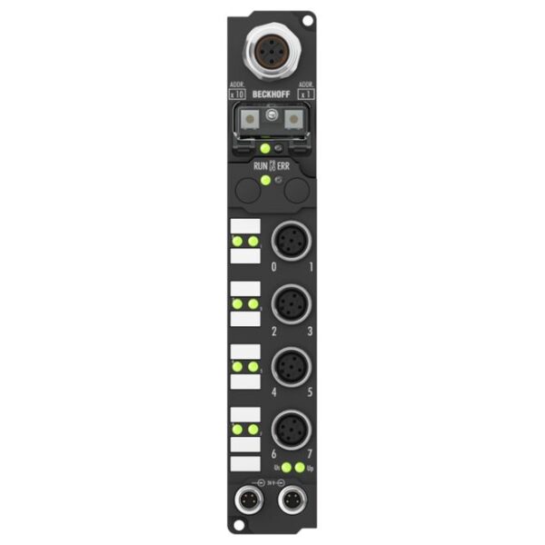 IP2042-B200 | Fieldbus Box, 8-channel digital output, Lightbus, 24 V DC, 2 A (? 12 A), M12
