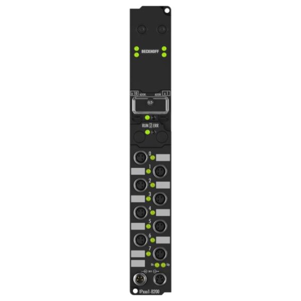 IP2331-B200 | Fieldbus Box, 4-channel digital input + 4-channel digital output, Lightbus, 24 V DC, 0.2 ms, 2 A, M8