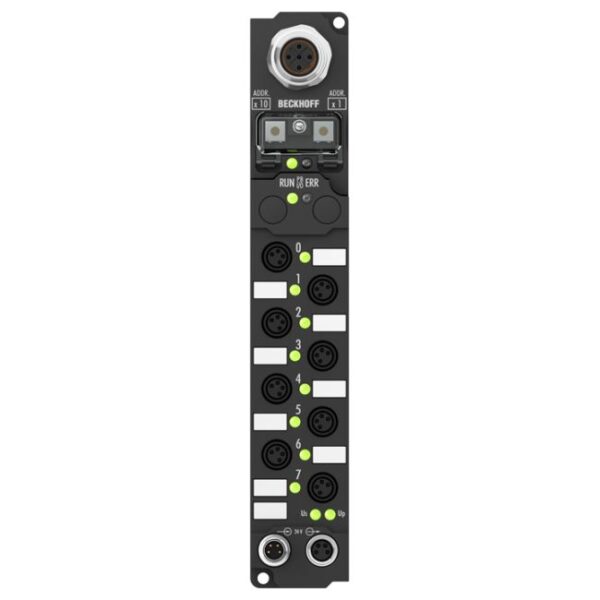 IP2400-B730 | Fieldbus Box, 8-channel digital input + 8-channel digital output, Modbus, 24 V DC, 3 ms, 0.5 A, Ø8